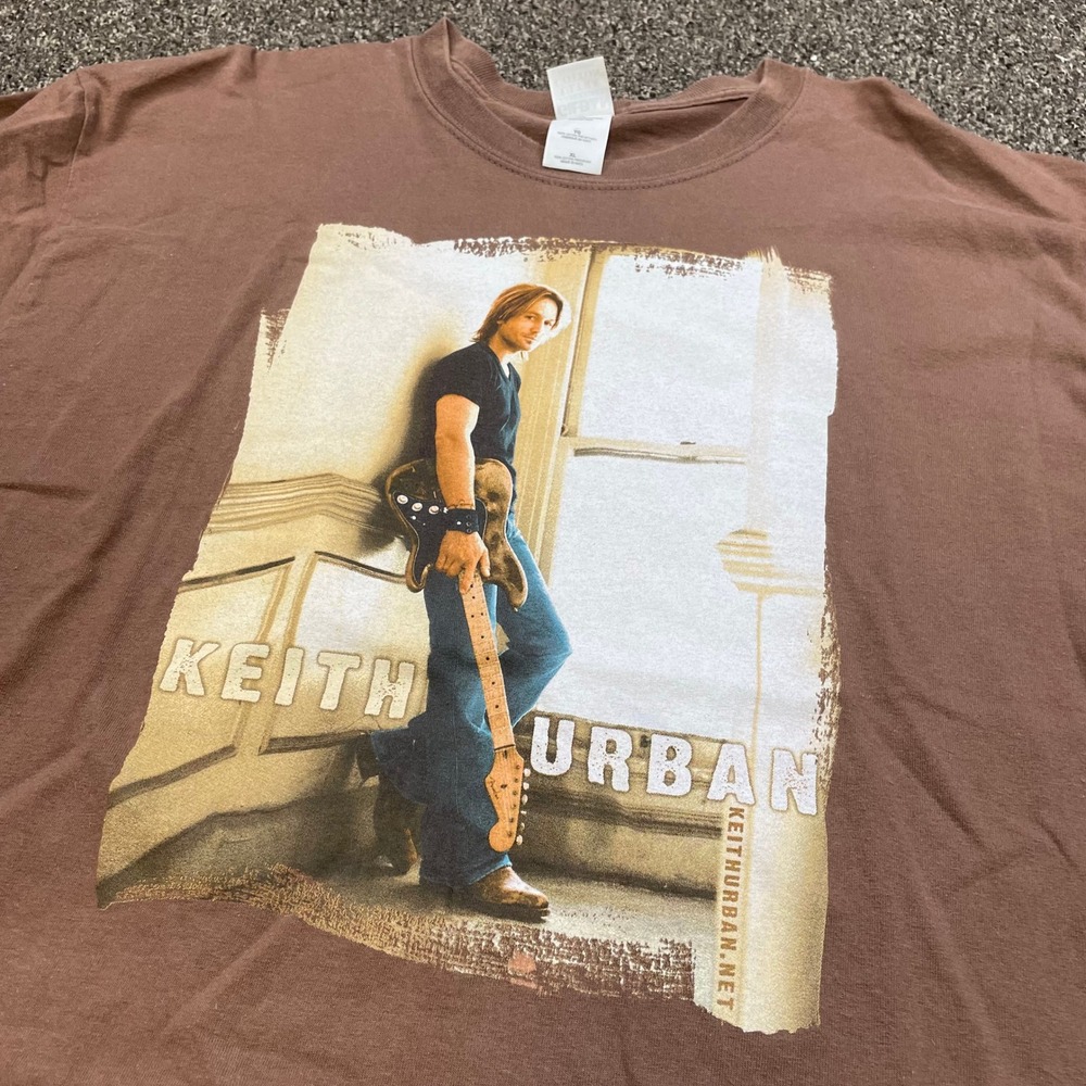 Vintage Keith Urban Alive In 05 Tour Shirt Brown XL Country Music Concert Tee - Picture 1 of 7
